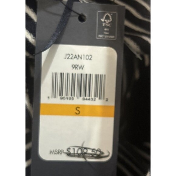 Tommy Hilfiger Womens Size S Military Open Jacket  Navy White Stripe Cotton NEW - Picture 5 of 5